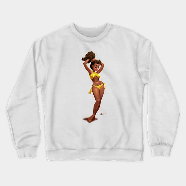 Bikini Crewneck Sweatshirt by cseguritanart